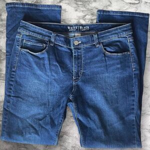 White House Black Market Bootcut Jeans - High-Rise, Relaxed Fit, Washed Denim